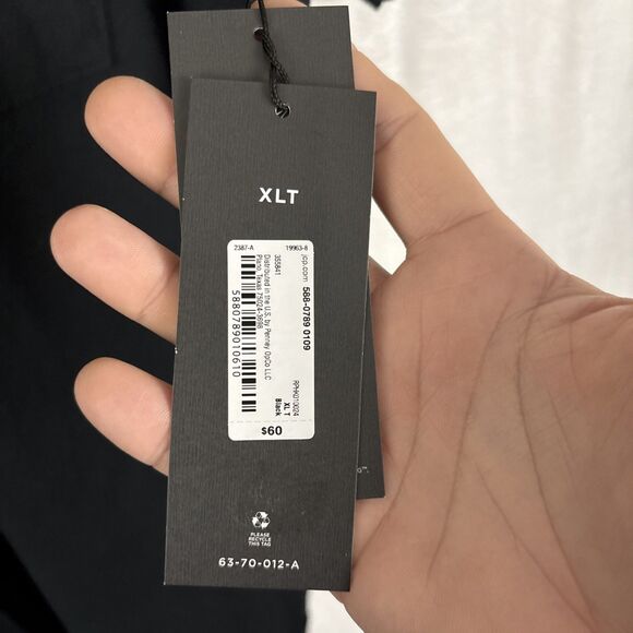 Shaquille O'Neal Shirt Mens XLT Black Short Sleeve Button Up Linen Blend NWT - Picture 3 of 5